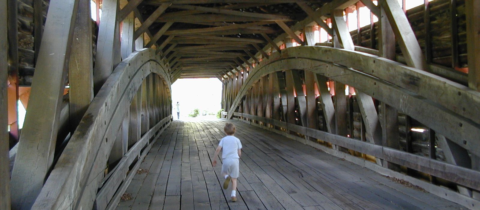 The Dreibelbis Station Bridge is a classic Burr arch truss covered bridge spanning Maiden Creek south of Lenhartsville, Pennsylvania.